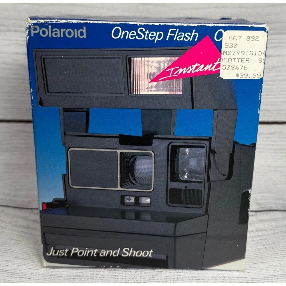 Vintage Polaroid One Step 600 Flash Instant Camera | 80s 90s Retro Film Camera